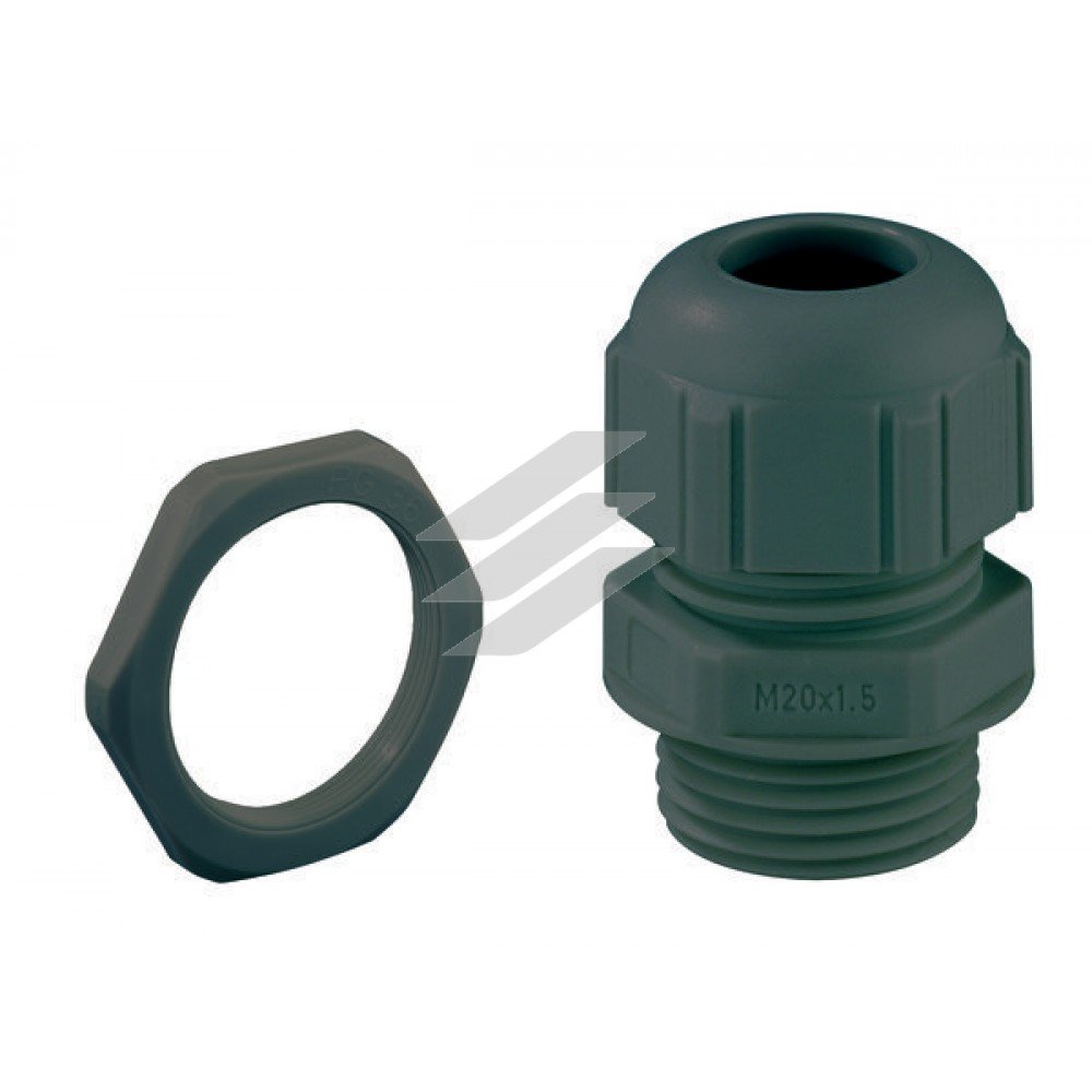 Сальник KVR M20-MGM/sw, M25х1.5 (уплотнение 9-19мм), с гайкой, полиамид, IP68, черный, Spelsberg